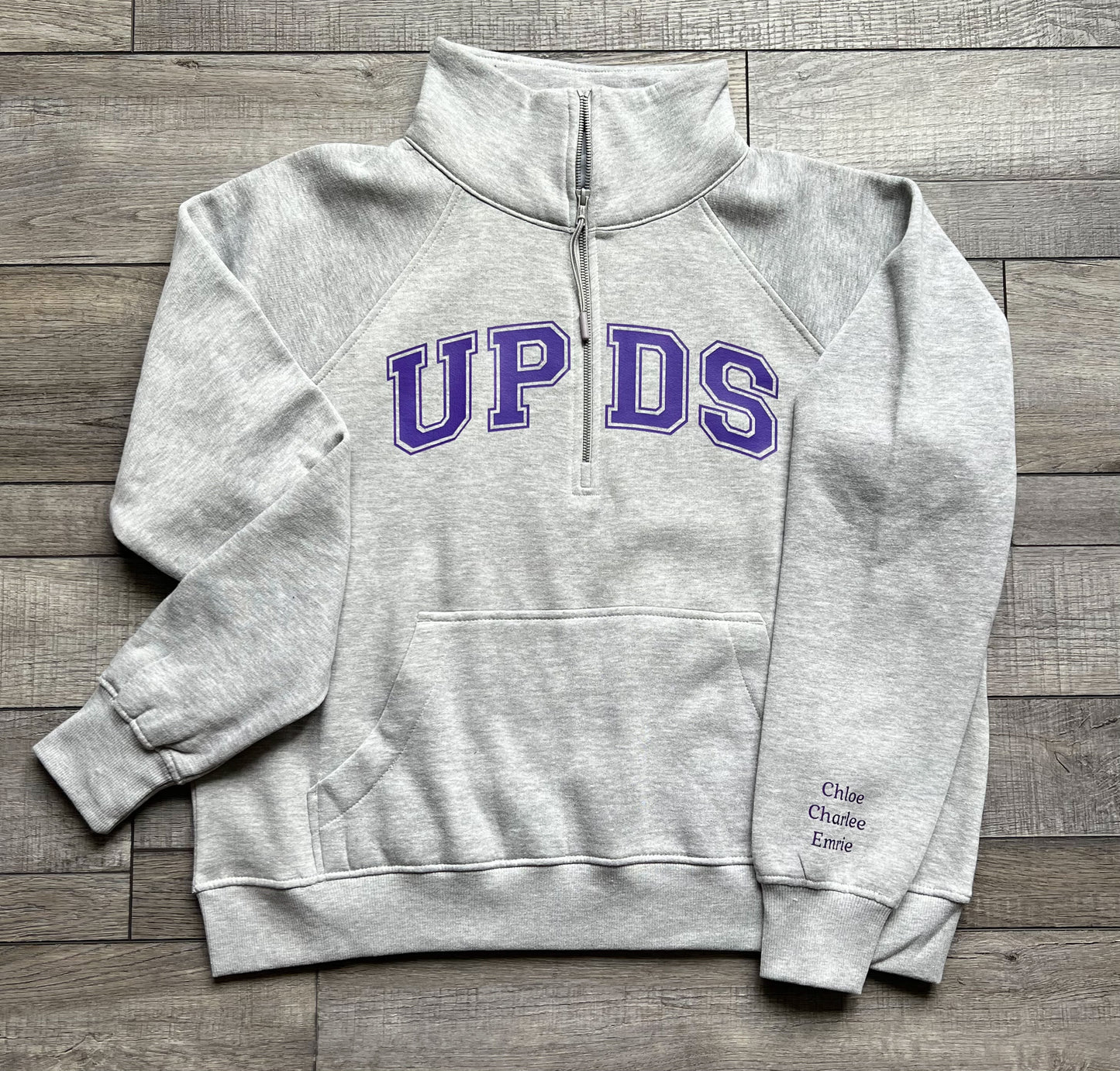 UPDS Collegiate Sweatshirt- Women’s Collared 1/2 Zip: 2 Colors