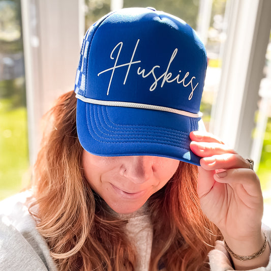 Huskies Script Trucker Hat