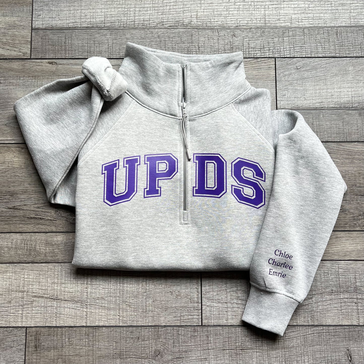 UPDS Collegiate Sweatshirt- Women’s Collared 1/2 Zip: 2 Colors
