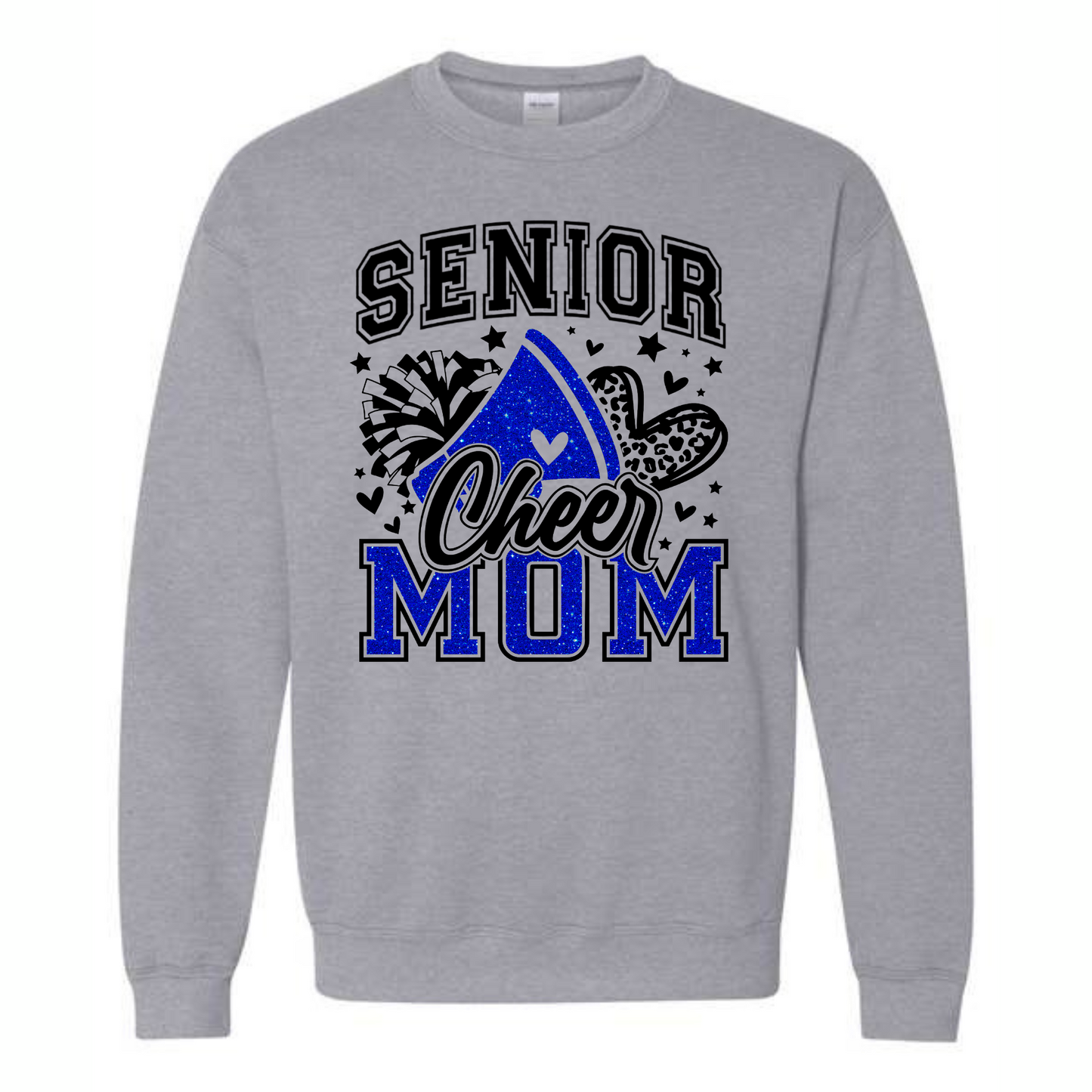Senior Cheer Mom GLITTER Sweatshirt - 2 Colors