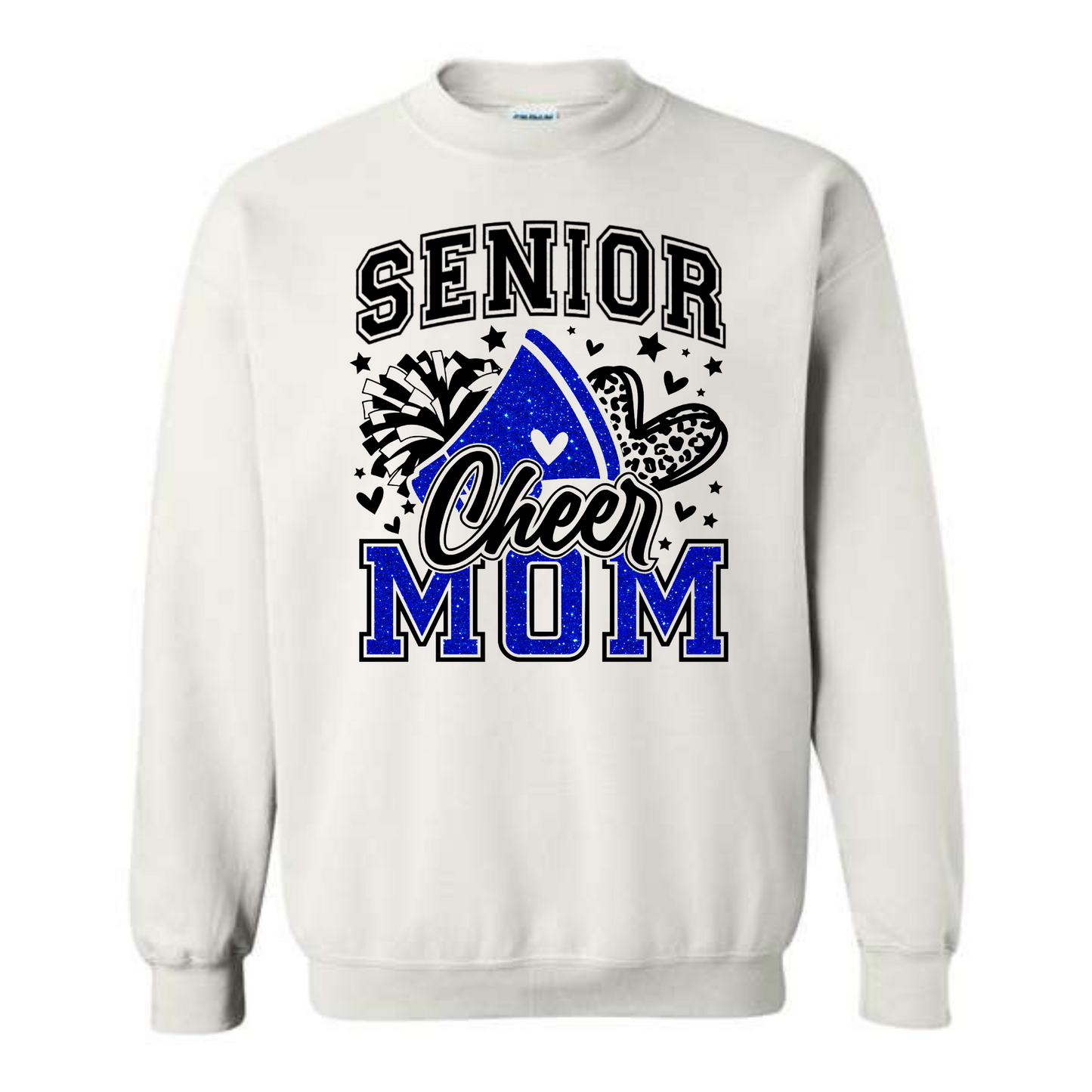 Senior Cheer Mom GLITTER Sweatshirt - 2 Colors