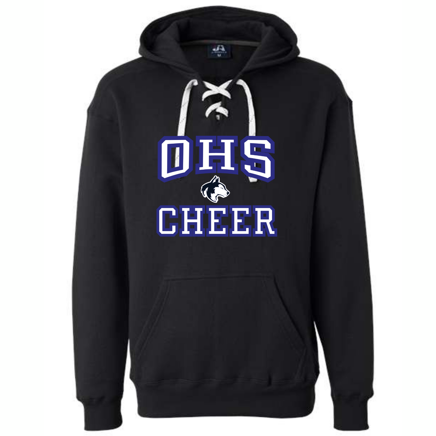 OHS Cheer Lace Up Hoodie- Embroidered Applique
