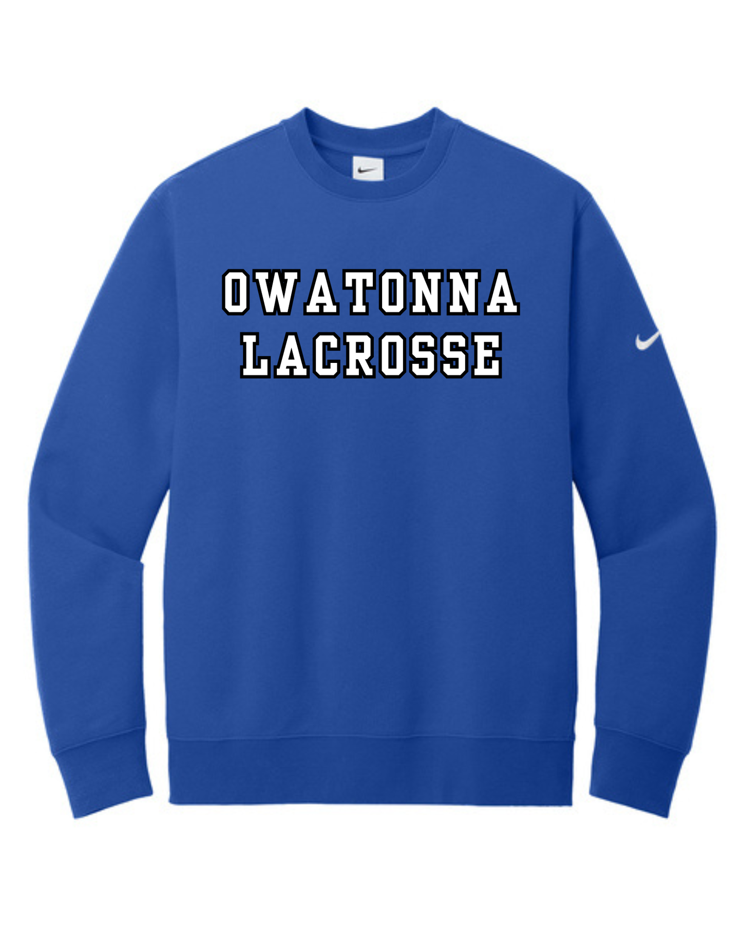 Owatonna Lacrosse Nike Crewneck- Royal