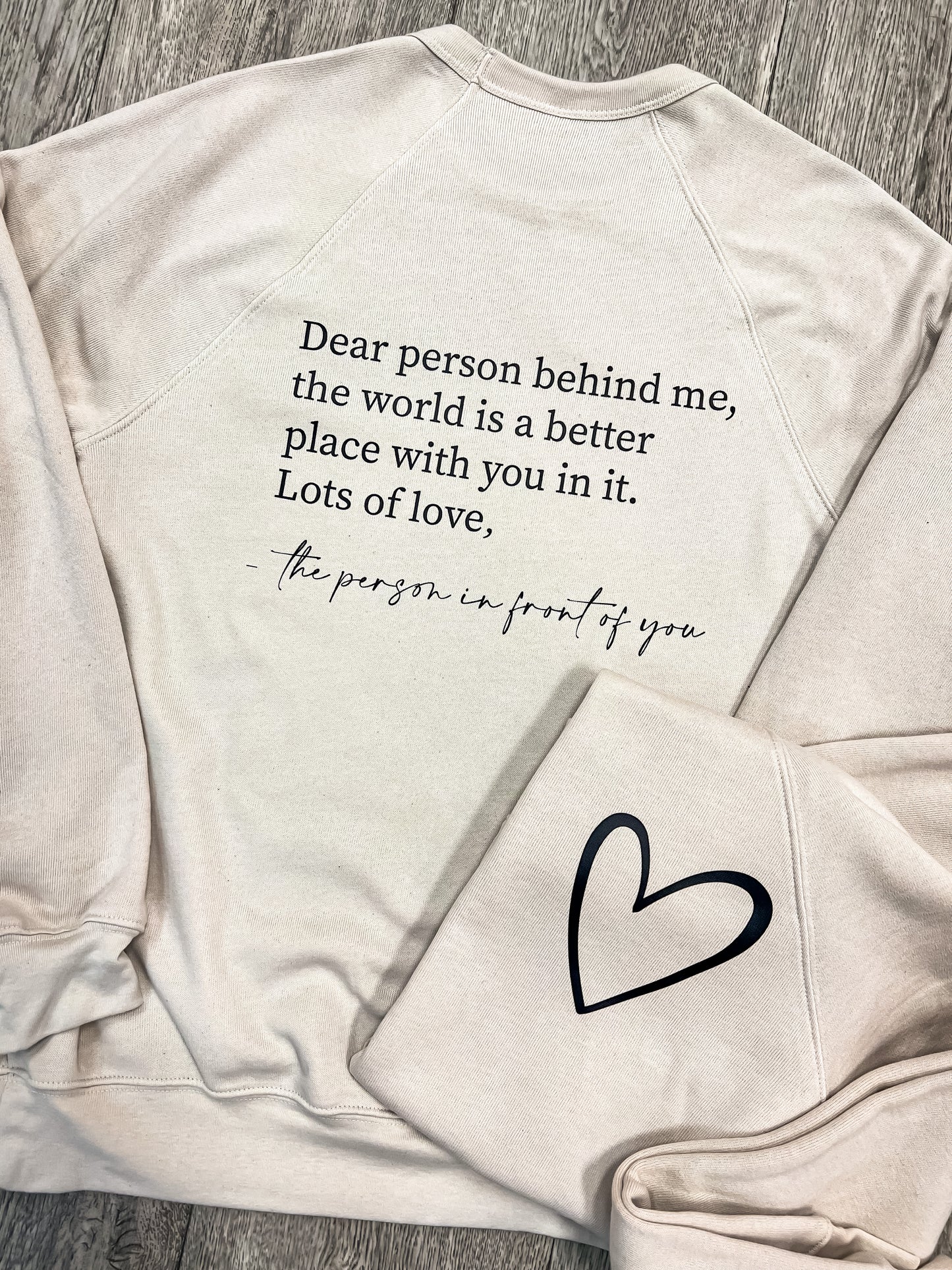 Dear Person Behind Me Raglan Crew