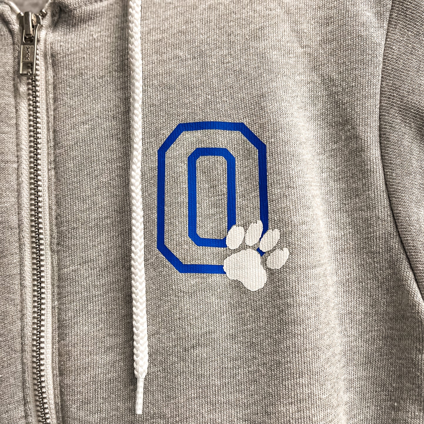 O Paw Full Zip Hoodie- Athletic Heather