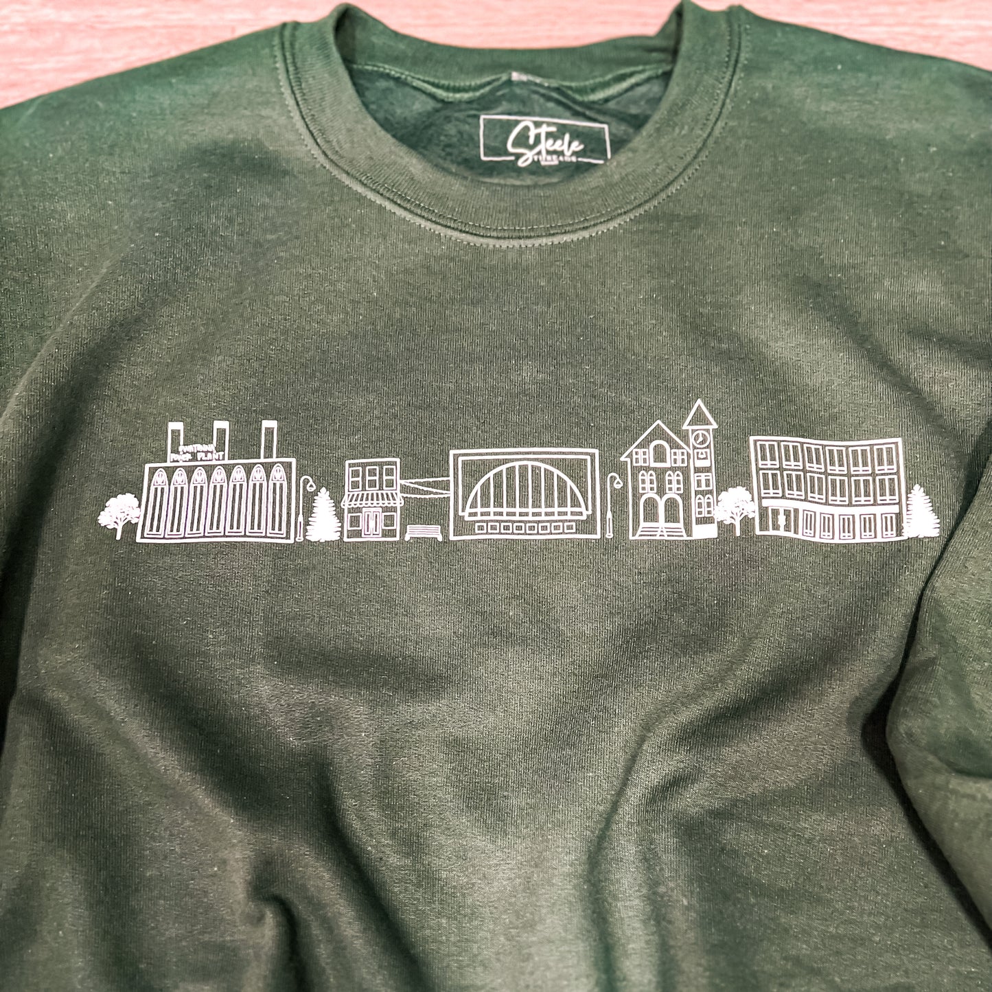 Owatonna Cityscape Pullover - Forest