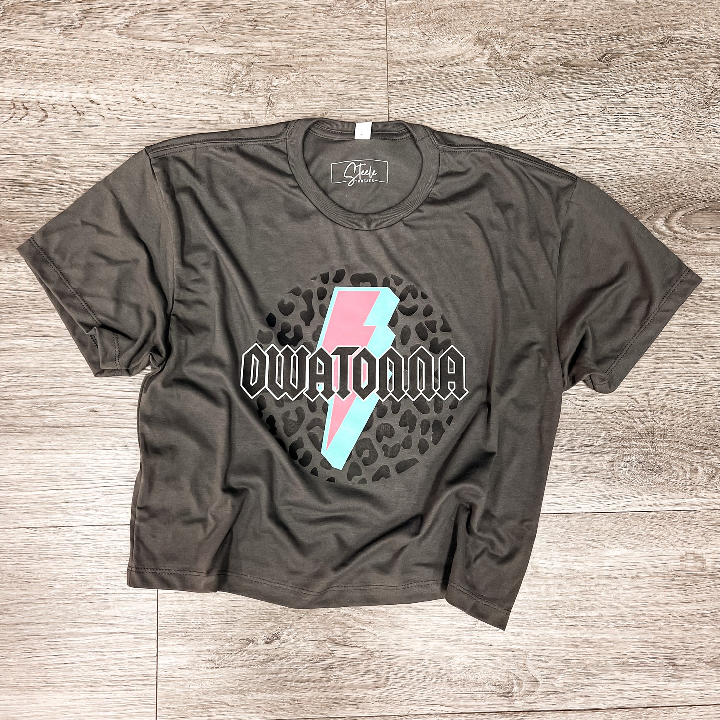 Owatonna Lightening Bolt Cropped Tee