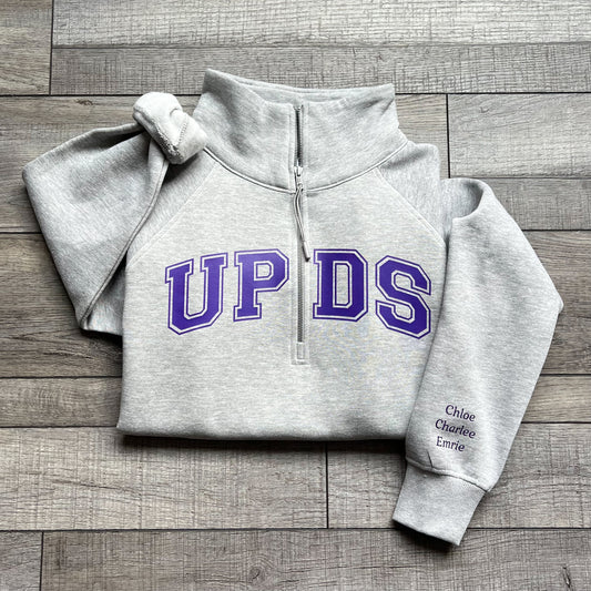 UPDS Collegiate Sweatshirt- Women’s Collared 1/2 Zip