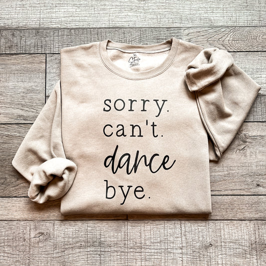 Sorry. Can't. {Sport} Bye. Crew
