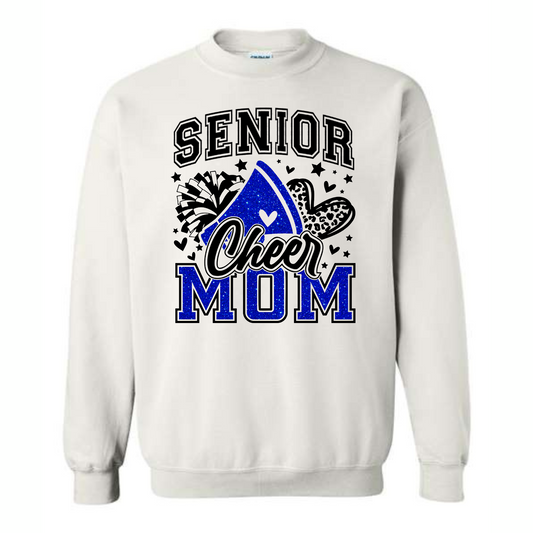 Senior Cheer Mom GLITTER Sweatshirt - 2 Colors