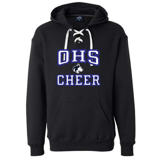OHS Cheer Lace Up Hoodie- Embroidered Applique