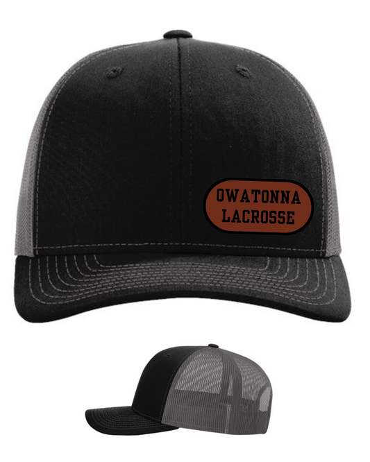 Owatonna Lacrosse Leather Patch Trucker Hat- 2 colors