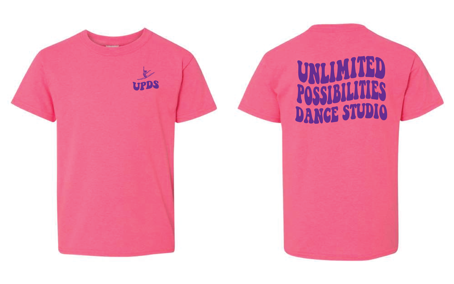 Youth UPDS Tee- Hot Pink