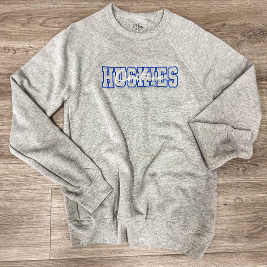 Owatonna Huskies Embroidered Raglan Crew