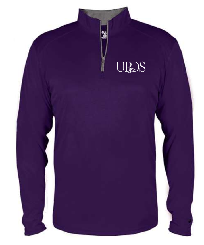 UPDS Youth Quarter Zip Badger- Purple