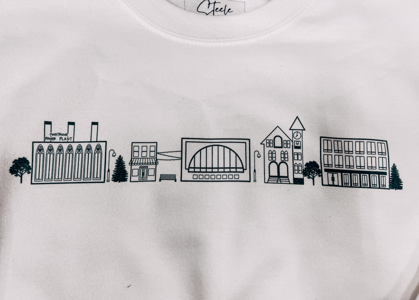 Owatonna Cityscape Pullover - White