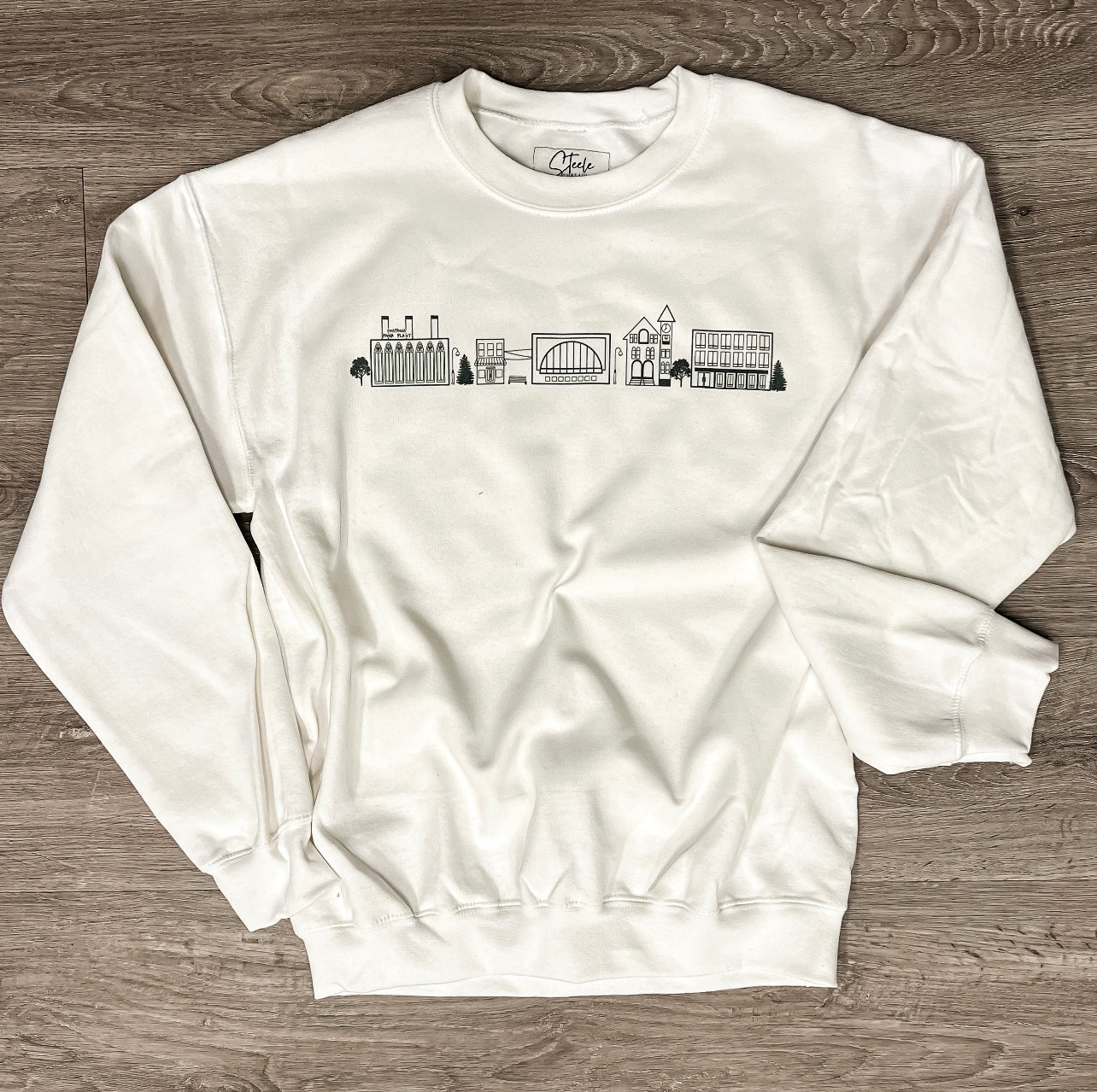 Owatonna Cityscape Pullover - White