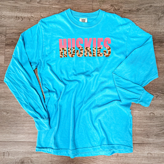 Huskies Cheetah Print Long Sleeve