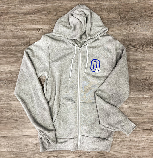 O Paw Full Zip Hoodie- Athletic Heather