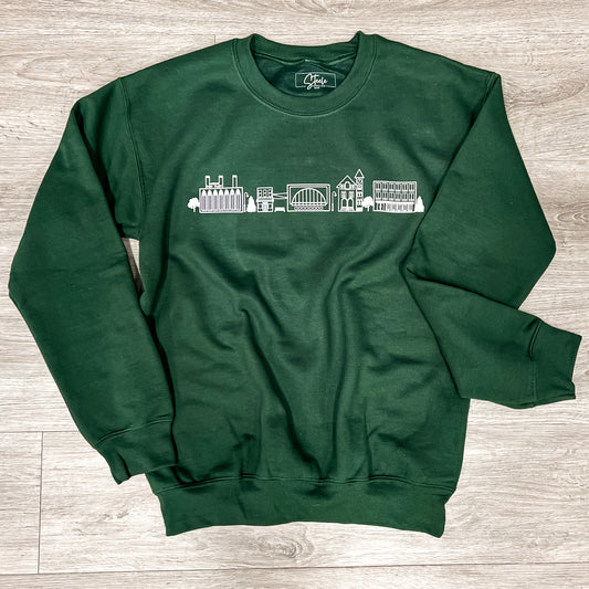 Owatonna Cityscape Pullover - Forest