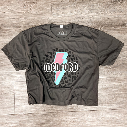 Medford Lightening Bolt Cropped Tee