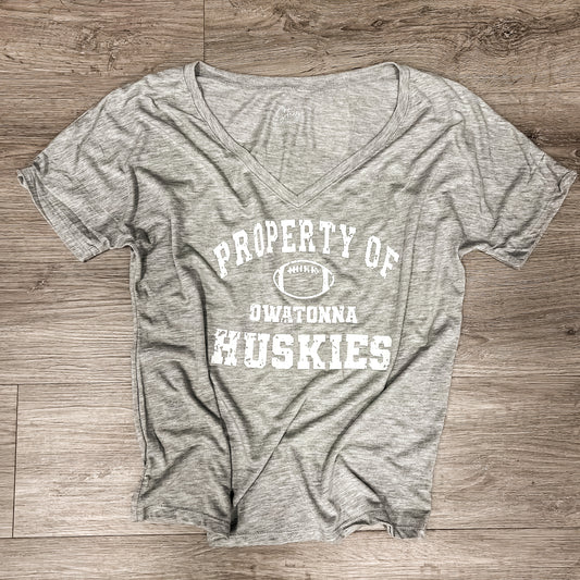 Property of Owatonna Huskies Slouchy Tee
